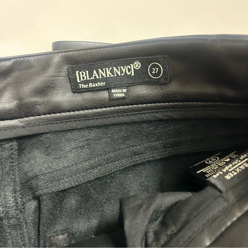 BLANKNYC Black Faux Leather Baxter pants (size 27) - Picture 5 of 6